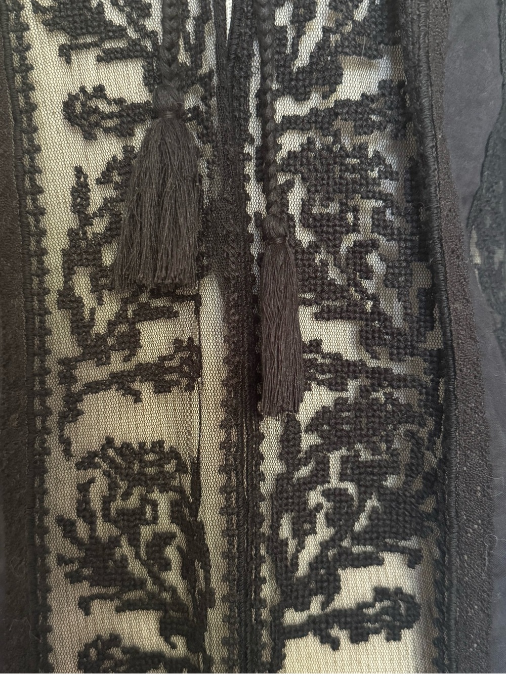 Black Embroidered Tunic Dress